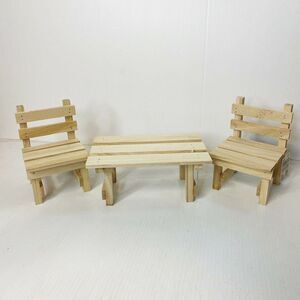 DIY Unfinished Wood Mini Picnic Table And Chair Set